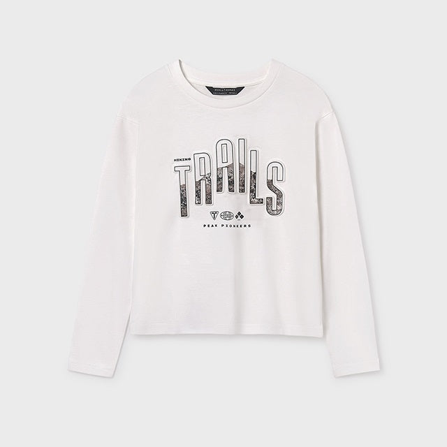 Mayoral Kışlık Erkek Uzun Kol T-shirt Ekru