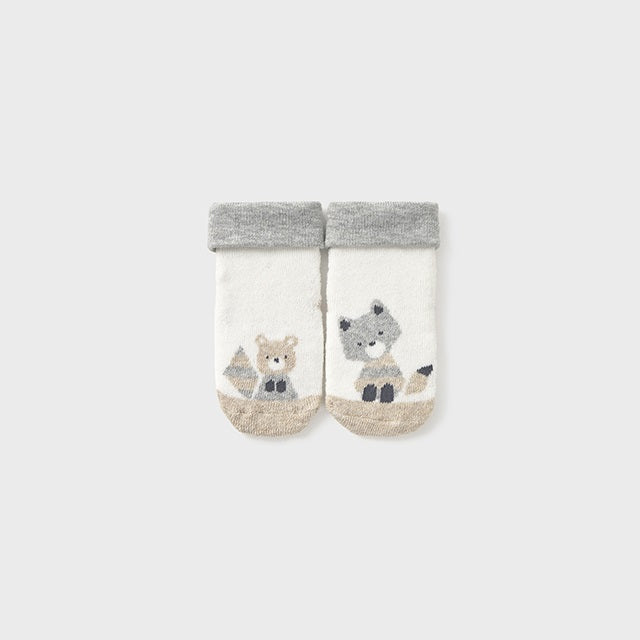 Mayoral Kışlık Erkek Bebek Kaydırmaz Çorap Bej