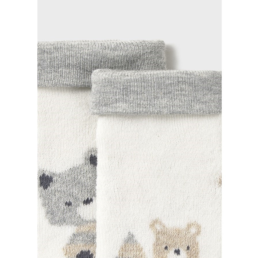 Mayoral Kışlık Erkek Bebek Kaydırmaz Çorap Bej