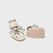 Mayoral Kışlık Kız Bebek Örme Bot Patik Ekru