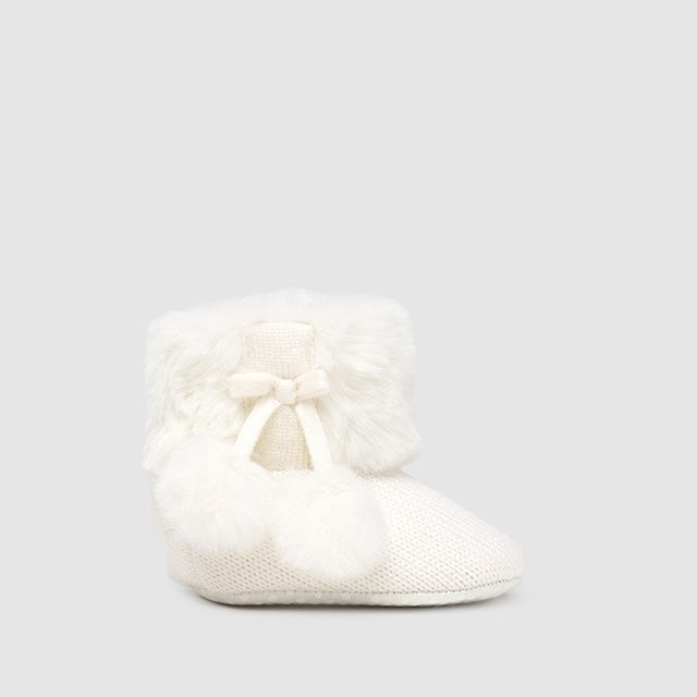 Mayoral Kışlık Kız Bebek Bot Patik Ekru