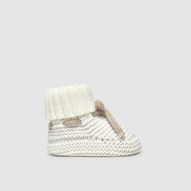Mayoral Kışlık Bebek Örme Patik Ekru