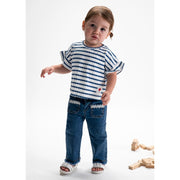 Mayoral Yazlık Kız Bebek Denim Pantolon Lacivert