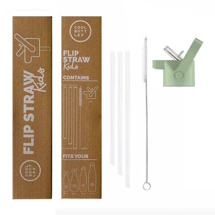Cool Bottles Pipet Yedekleri Flip Straw Cap 260-350-500ml - Green
