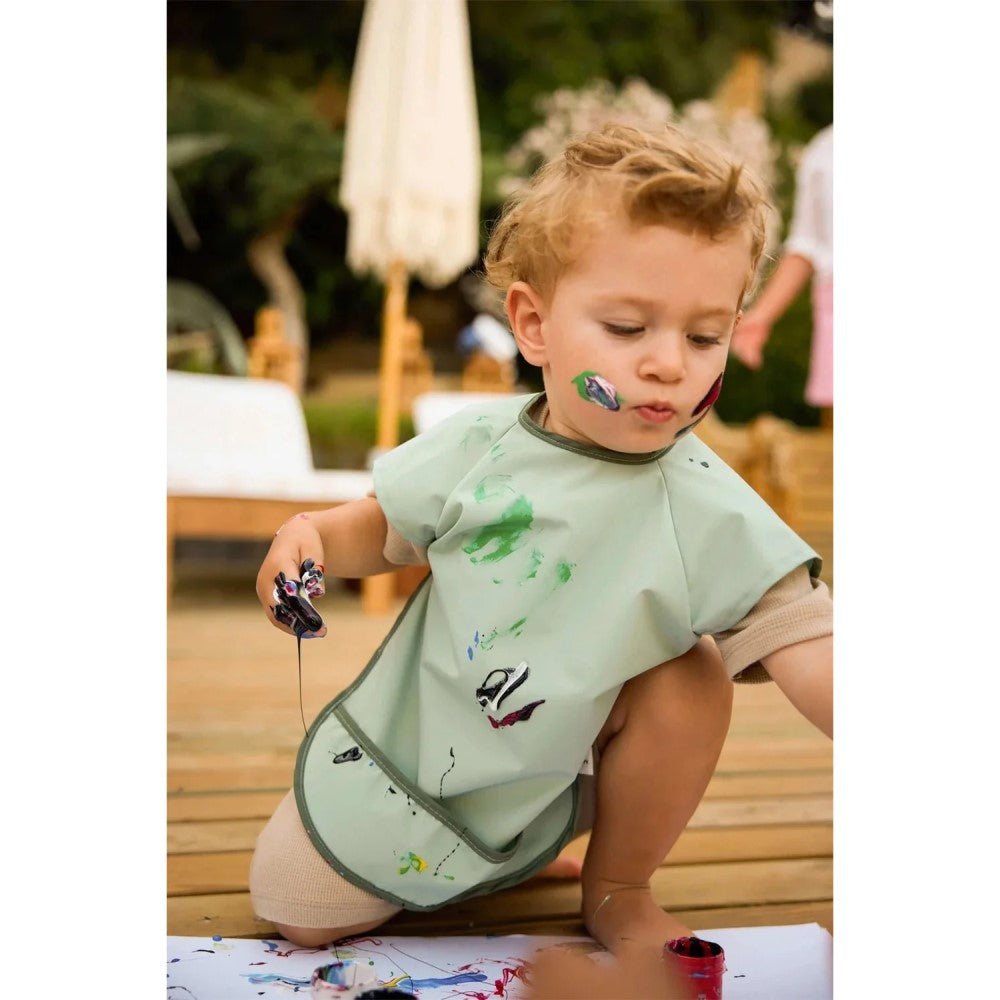 Miniboni Oyun Ve Mama Önlüğü Kısa Kollu Yeşil