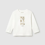 Mayoral Kışlık Erkek Bebek Uzun Kol T-shirt Ekru