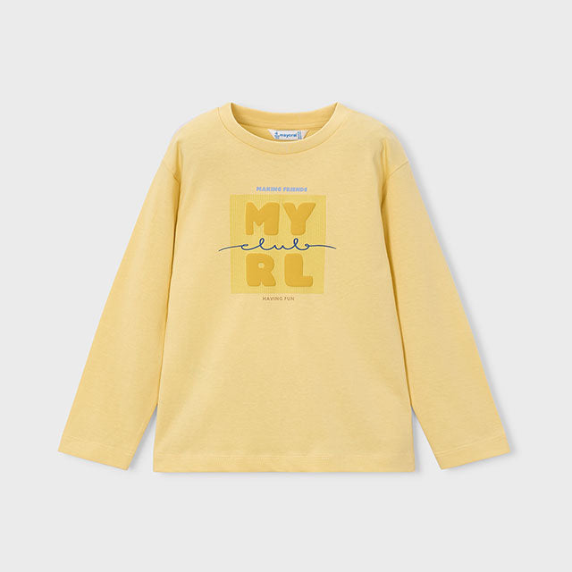 Mayoral Kışlık Erkek Basic Uzun Kol T-shirt Sarı