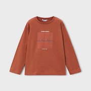 Mayoral Kışlık Erkek Basic Uzun Kol T-shirt Kahverengi