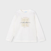 Mayoral Kışlık Erkek Basic Uzun Kol T-shirt Ekru