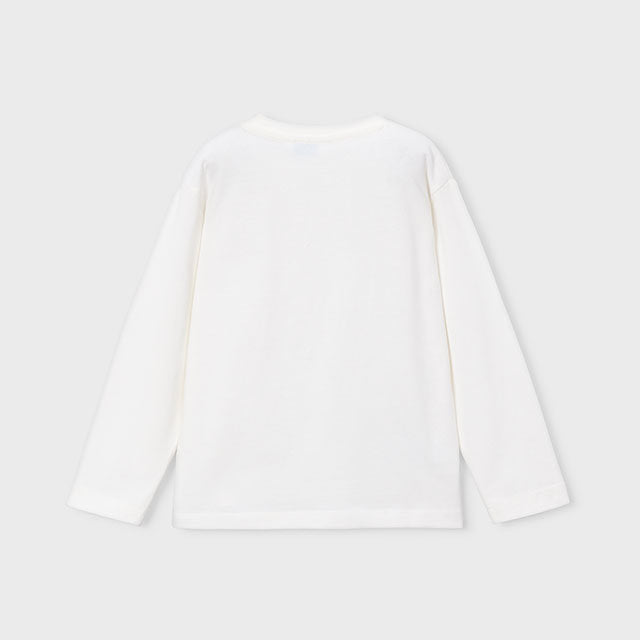 Mayoral Kışlık Erkek Basic Uzun Kol T-shirt Ekru