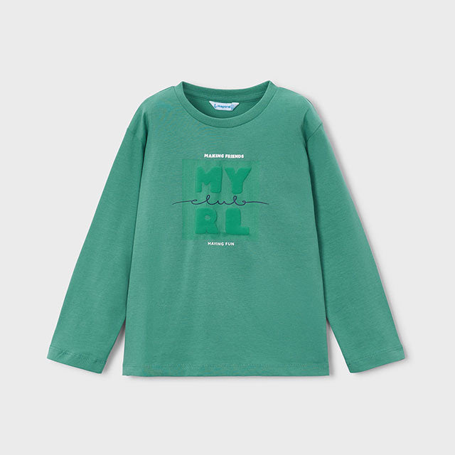 Mayoral Kışlık Erkek Basic Uzun Kol T-shirt Yeşil