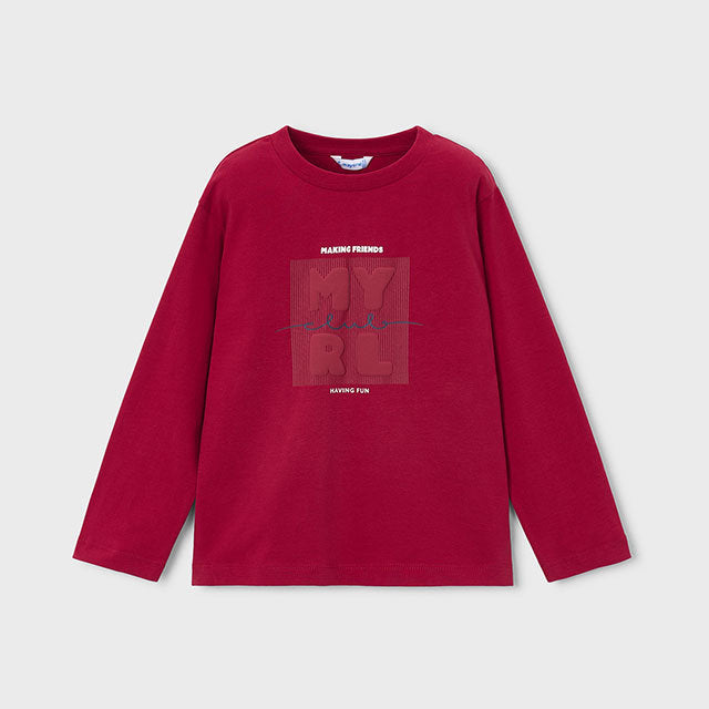Mayoral Kışlık Erkek Basic Uzun Kol T-shirt Kırmızı