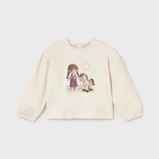 Mayoral Kışlık Kız Bebek Uzun Kol T-shirt Ekru