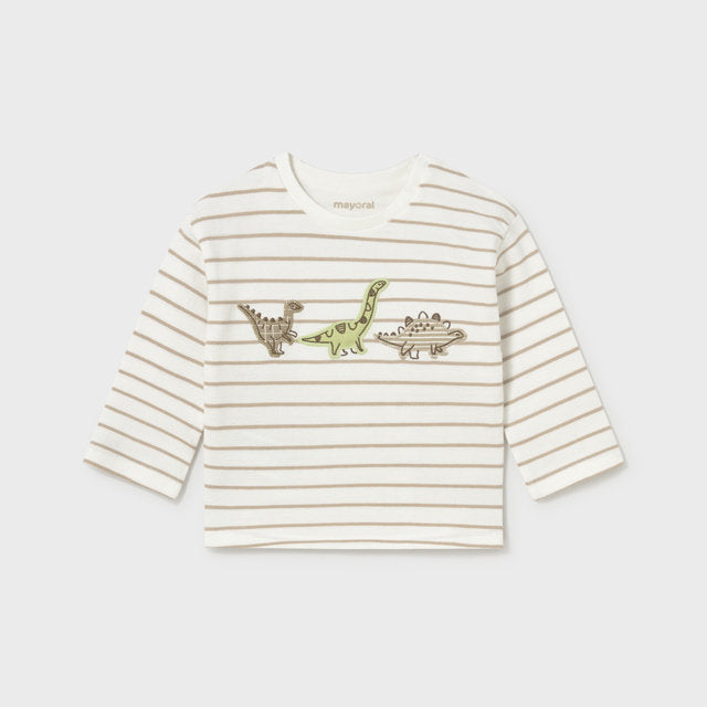 Mayoral Kışlık Erkek Bebek Uzun Kol T-shirt Ekru