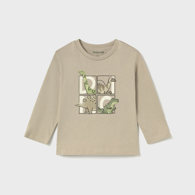 Mayoral Kışlık Erkek Bebek Uzun Kol T-shirt Kahverengi
