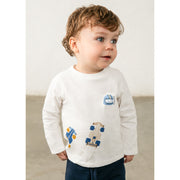 Mayoral Kışlık Erkek Bebek Uzun Kol T-shirt Ekru