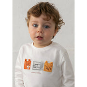 Mayoral Kışlık Erkek Bebek Uzun Kol T-shirt Ekru