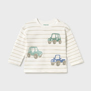 Mayoral Kışlık Erkek Bebek Uzun Kol T-shirt Ekru