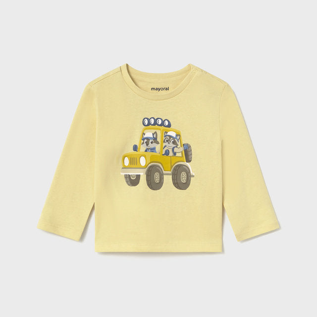 Mayoral Kışlık Erkek Bebek Uzun Kol T-shirt Sarı