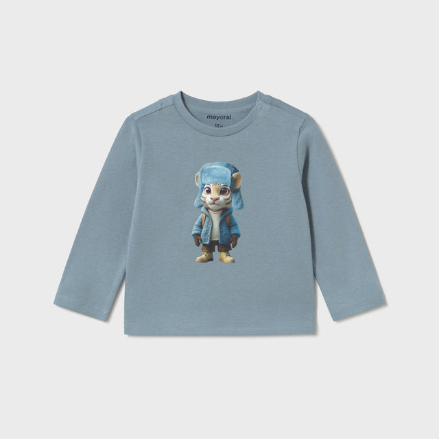 Mayoral Kışlık Erkek Bebek Uzun Kol T-shirt Mavi