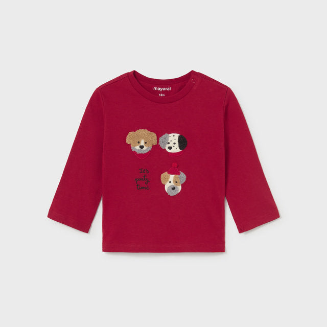 Mayoral Kışlık Erkek Bebek Uzun Kol T-shirt Kırmızı