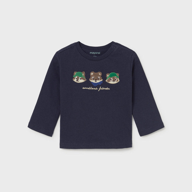 Mayoral Kışlık Erkek Bebek Uzun Kol T-shirt Lacivert