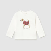 Mayoral Kışlık Erkek Bebek Uzun Kol T-shirt Ekru