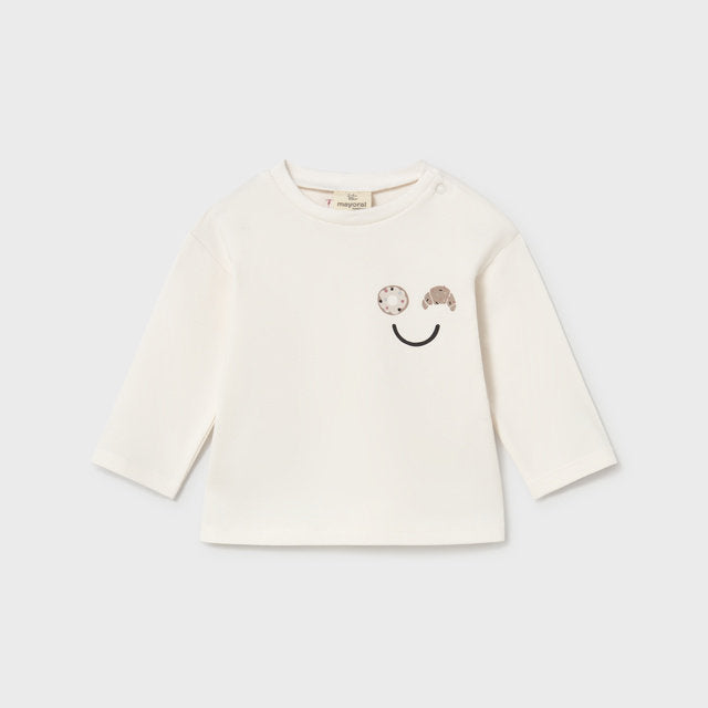 Mayoral Kışlık Bebek Uzun Kol T-shirt Ekru