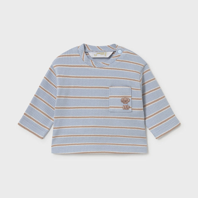 Mayoral Kışlık Erkek Bebek Uzun Kol T-shirt 2'li Set Mavi