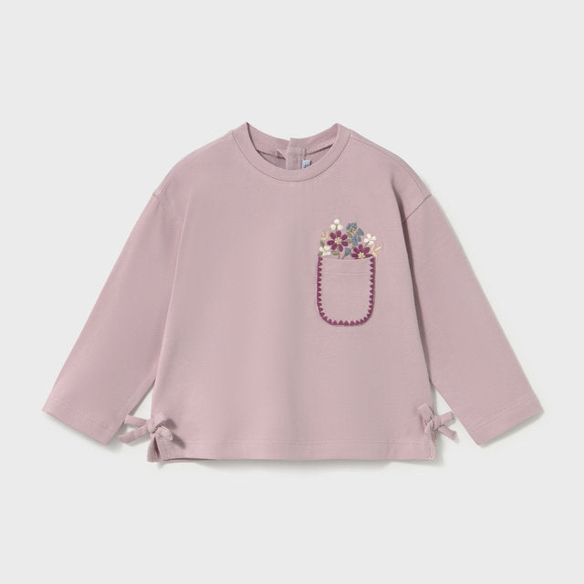 Mayoral Kışlık Kız Bebek Uzun Kol T-shirt Mor