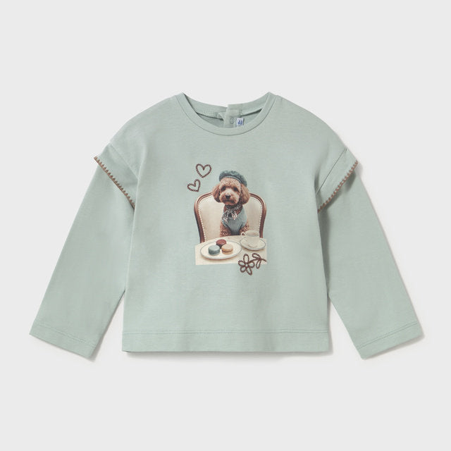 Mayoral Kışlık Kız Bebek Uzun Kol T-shirt Yeşil