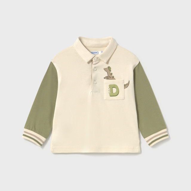 Mayoral Kışlık Erkek Bebek Polo Yaka Uzun Kol T-shirt Yeşil