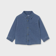 Mayoral Kışlık Erkek Bebek Denim Uzun Kol Gömlek Mavi