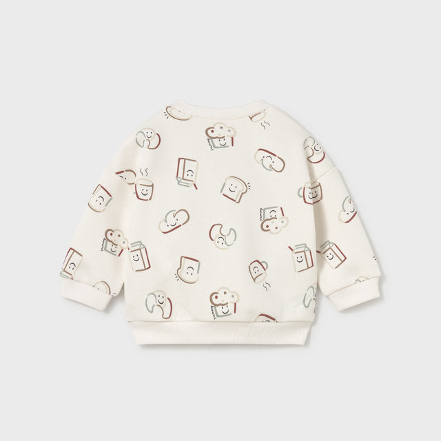 Mayoral Kışlık Bebek Uzun Kol Sweatshirt Ekru