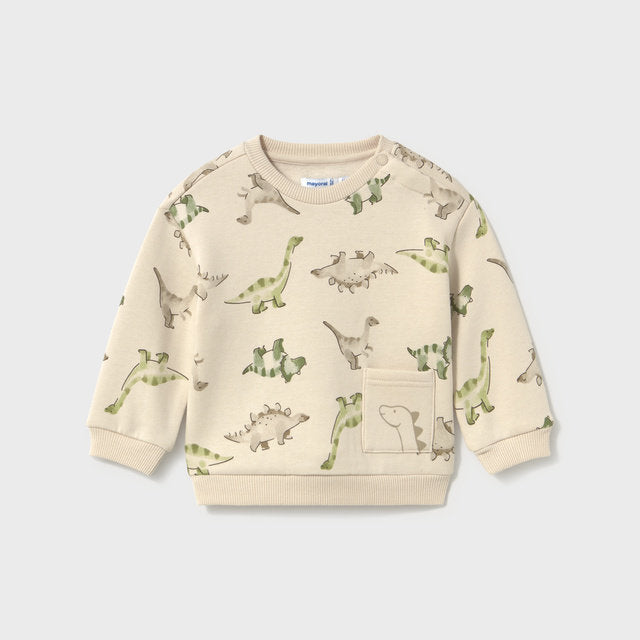 Mayoral Kışlık Erkek Bebek Uzun Kol Sweatshirt Bej