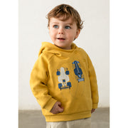 Mayoral Kışlık Erkek Bebek Uzun Kol Kapşonlu Sweatshirt Kahverengi