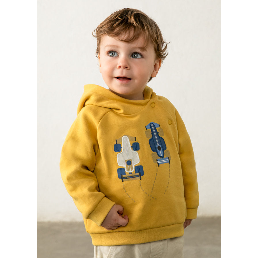 Mayoral Kışlık Erkek Bebek Uzun Kol Kapşonlu Sweatshirt Kahverengi