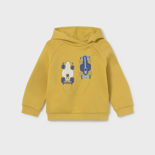 Mayoral Kışlık Erkek Bebek Uzun Kol Kapşonlu Sweatshirt Kahverengi