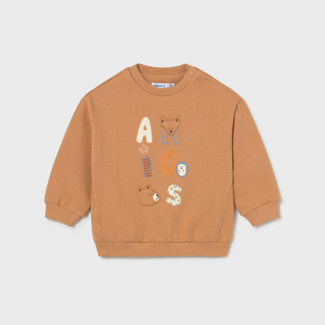 Mayoral Kışlık Erkek Bebek Uzun Kol Sweatshirt Turuncu
