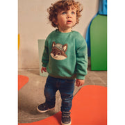 Mayoral Kışlık Erkek Bebek Uzun Kol Sweatshirt Yeşil