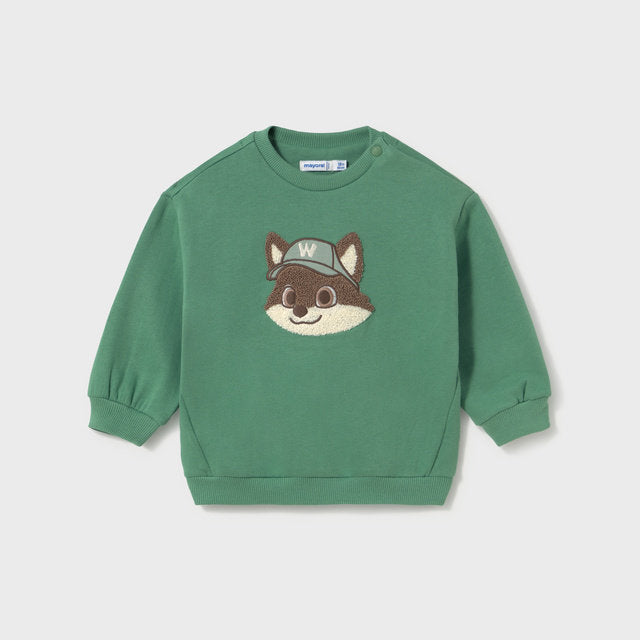 Mayoral Kışlık Erkek Bebek Uzun Kol Sweatshirt Yeşil
