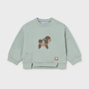 Mayoral Kışlık Kız Bebek Uzun Kol Sweatshirt Yeşil