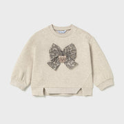 Mayoral Kışlık Kız Bebek Uzun Kol Sweatshirt Bej