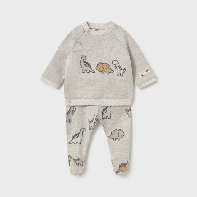Mayoral Kışlık Erkek Bebek Bluz Patikli Pantolon Set Bej