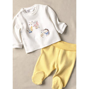 Mayoral Kışlık Erkek Bebek Bluz Patikli Pantolon Set Ekru