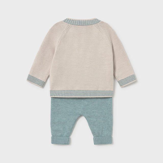 Mayoral Kışlık Erkek Bebek Örme Bluz Pantolon Set Yeşil