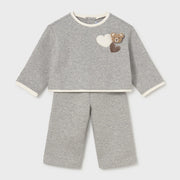 Mayoral Kışlık Kız Bebek Sweatshirt Pantolon Set Gri