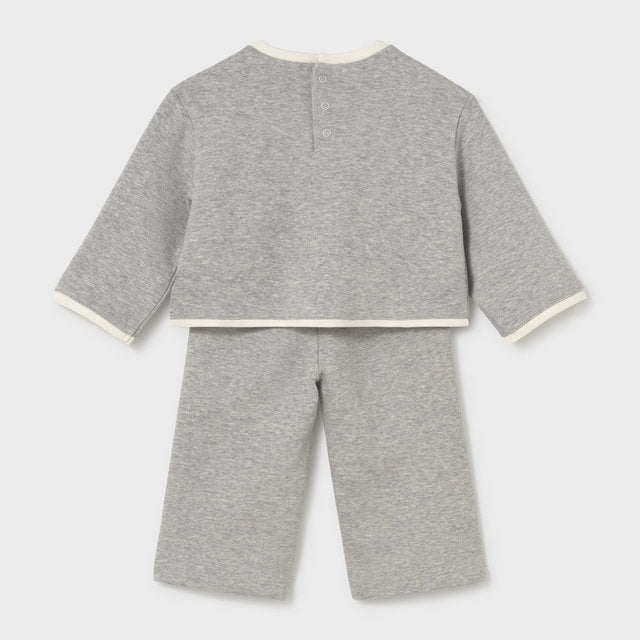Mayoral Kışlık Kız Bebek Sweatshirt Pantolon Set Gri