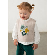 Mayoral Kışlık Kız Bebek Bluz Pantolon Süveter Set Yeşil
