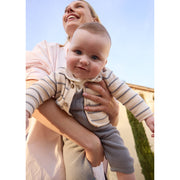 Mayoral Kışlık Erkek Bebek Örme Salopet Ceket Bluz Set Gri